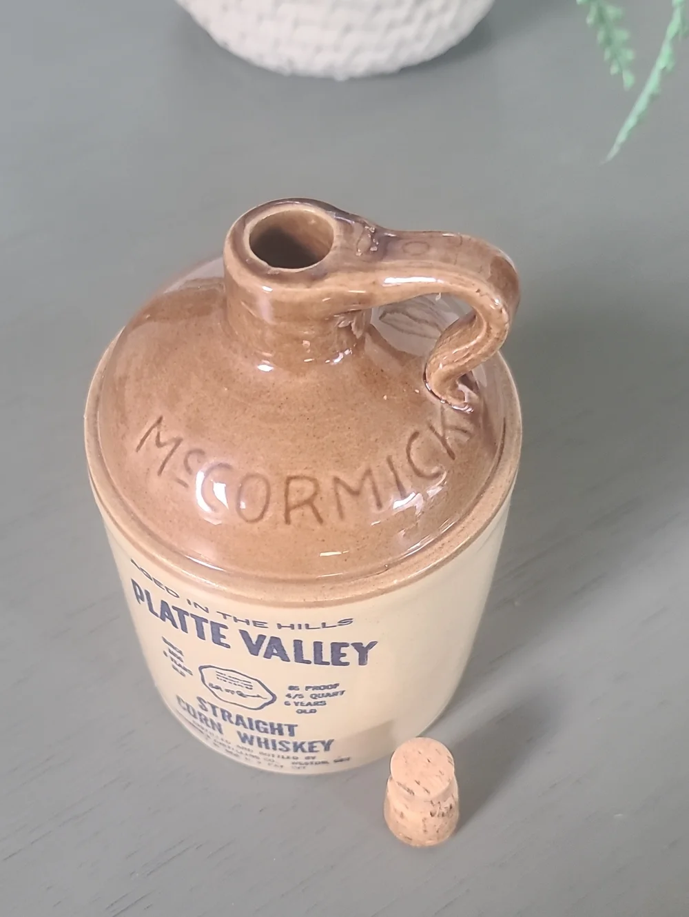 Mccormick Platte Valley 1972 Whiskey Jug